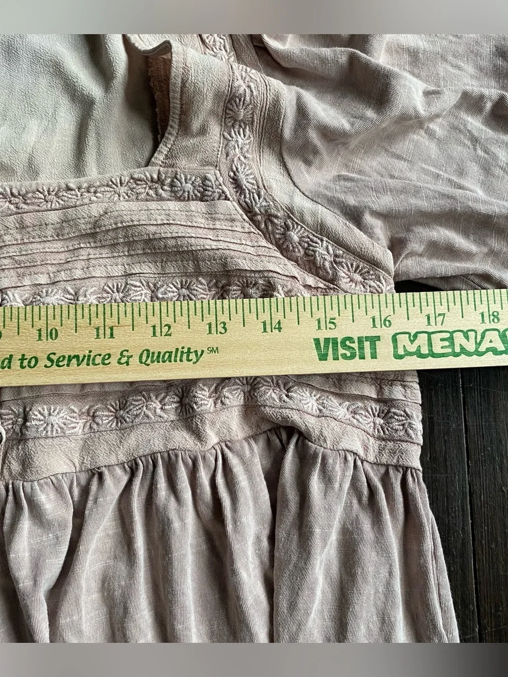 Dusty pink milkmaid peasant aztec patterned top - Picture 5 of 7